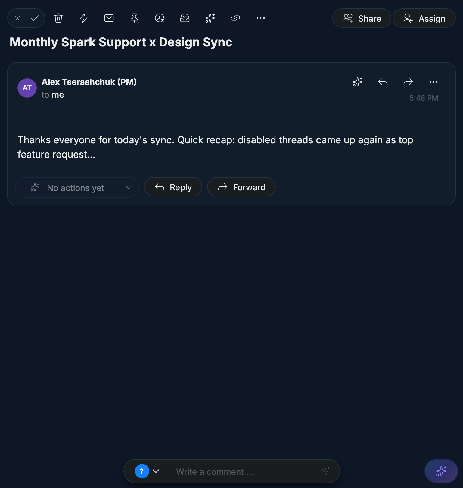 Spark gallery image 2, email thread